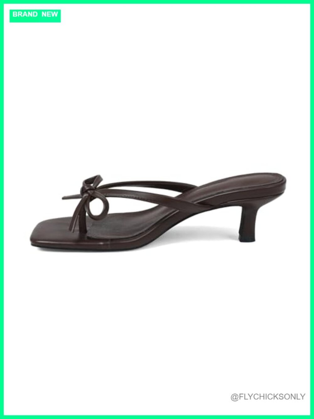 Kitten Heel Flip Flop Sandals with Bow Slip On Thong Heels